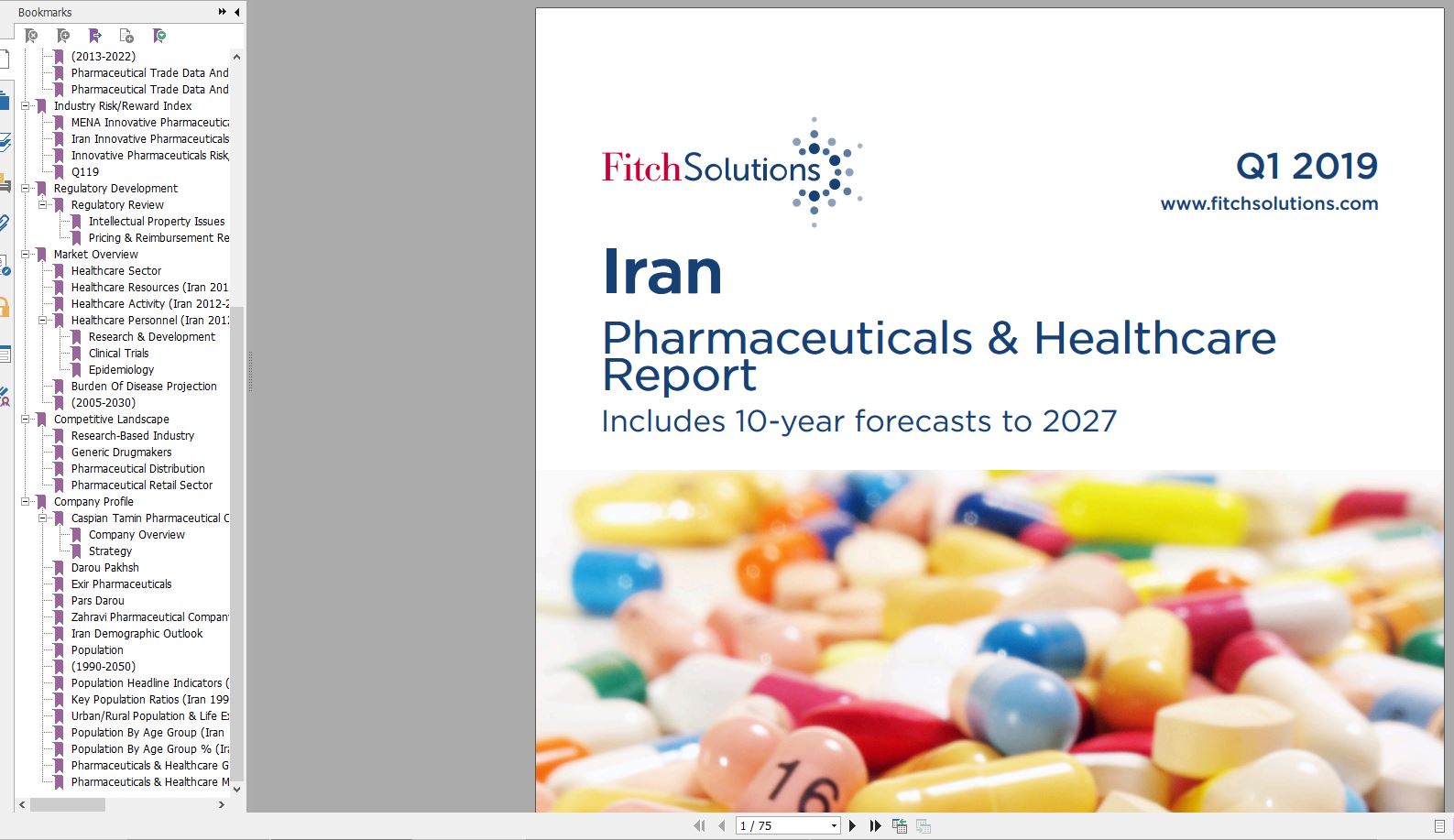 خرید گزارش Iran Pharmaceuticals and Healthcare Report Q1 2019.pdf - جدیدترین نسخه گزارش صنعت داروسازي و بهداشت در ايران سال ٢٠١٩ گیگاپیپر